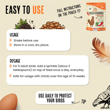 50–75 Flock Size - Daily Worm Defense + Gut Support Saver Bundle (12 Packs)